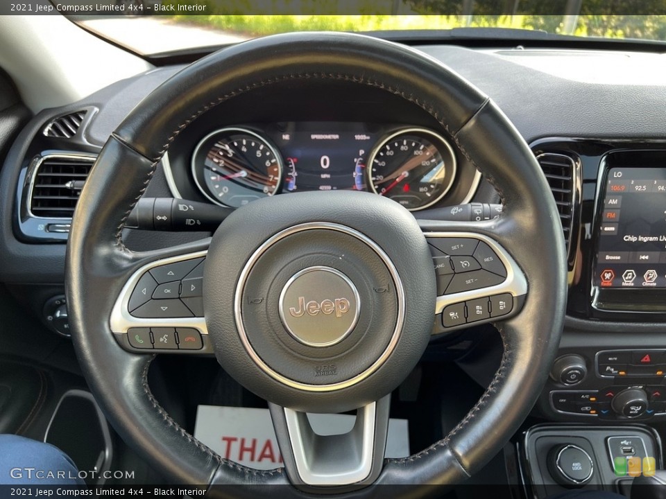 Black Interior Steering Wheel for the 2021 Jeep Compass Limited 4x4 #146411509