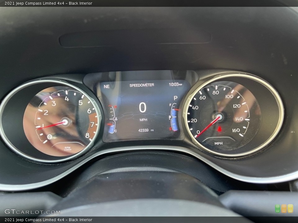 Black Interior Gauges for the 2021 Jeep Compass Limited 4x4 #146411518