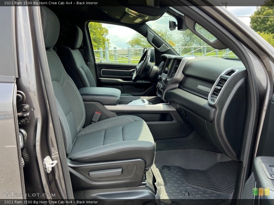 Black Interior Front Seat for the 2021 Ram 1500 Big Horn Crew Cab 4x4 #146412049