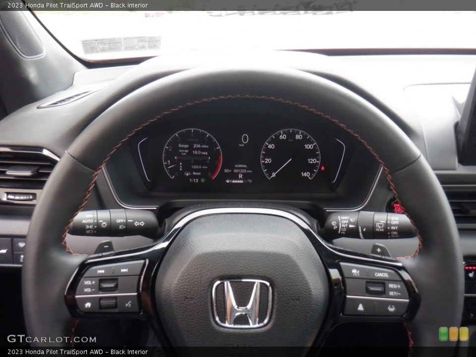 Black Interior Steering Wheel for the 2023 Honda Pilot TrailSport AWD #146412139
