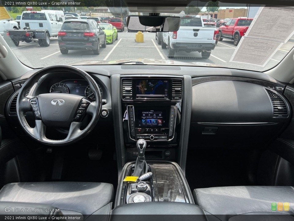 Graphite Interior Dashboard for the 2021 Infiniti QX80 Luxe #146412595