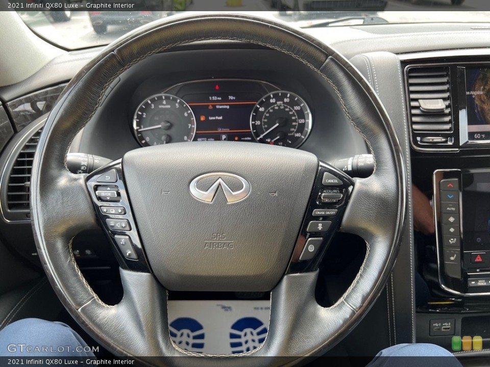 Graphite Interior Steering Wheel for the 2021 Infiniti QX80 Luxe #146412616