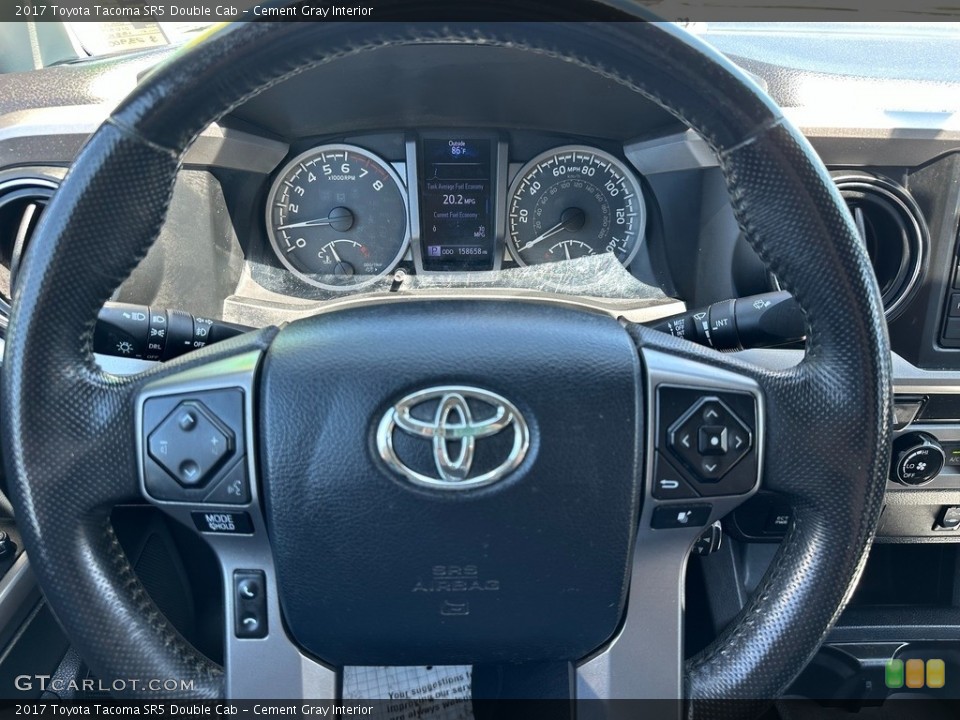 Cement Gray Interior Steering Wheel for the 2017 Toyota Tacoma SR5 Double Cab #146413084