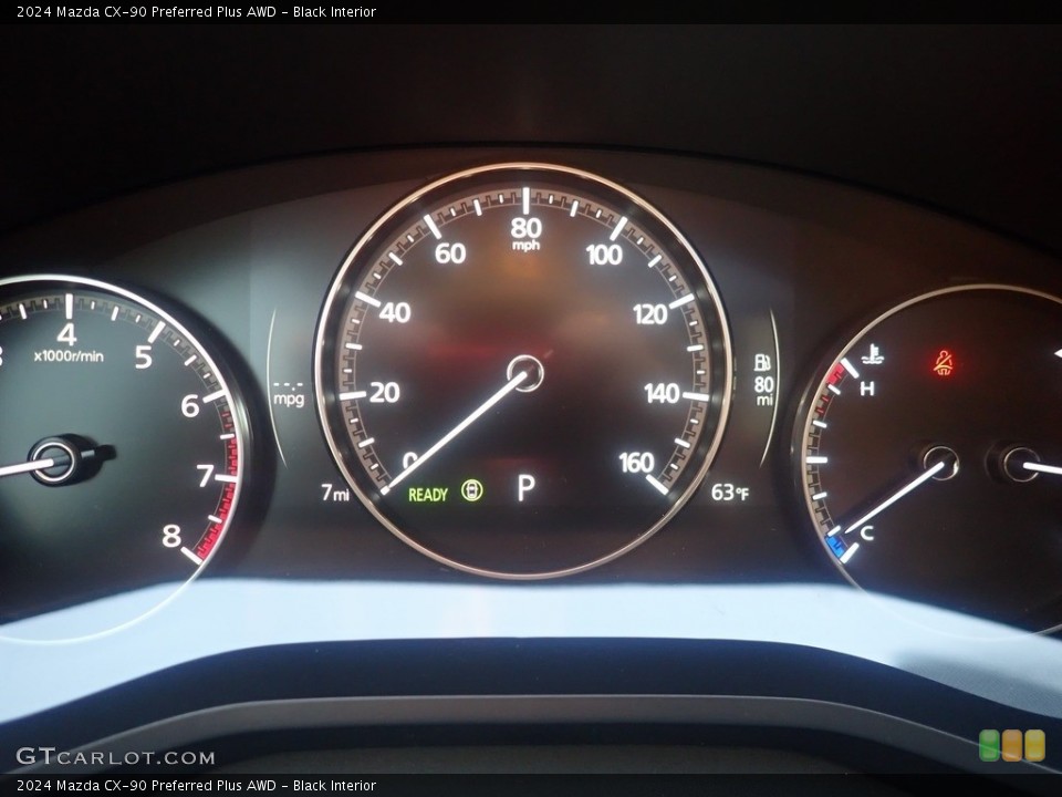 Black Interior Gauges for the 2024 Mazda CX-90 Preferred Plus AWD #146415275