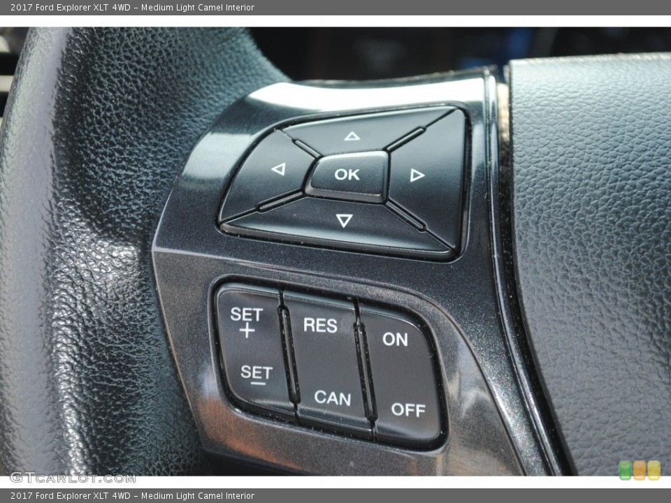 Medium Light Camel Interior Steering Wheel for the 2017 Ford Explorer XLT 4WD #146415577