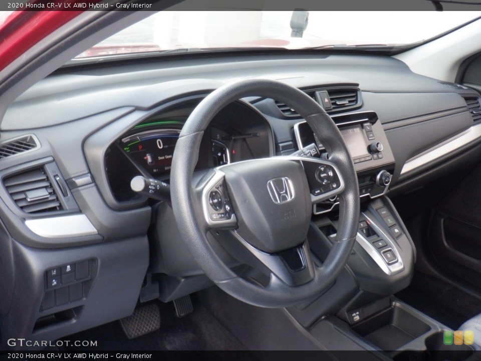 Gray Interior Dashboard for the 2020 Honda CR-V LX AWD Hybrid #146415952
