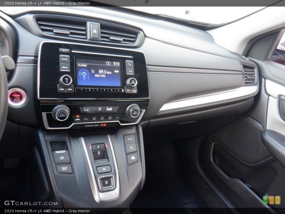 Gray Interior Dashboard for the 2020 Honda CR-V LX AWD Hybrid #146416021