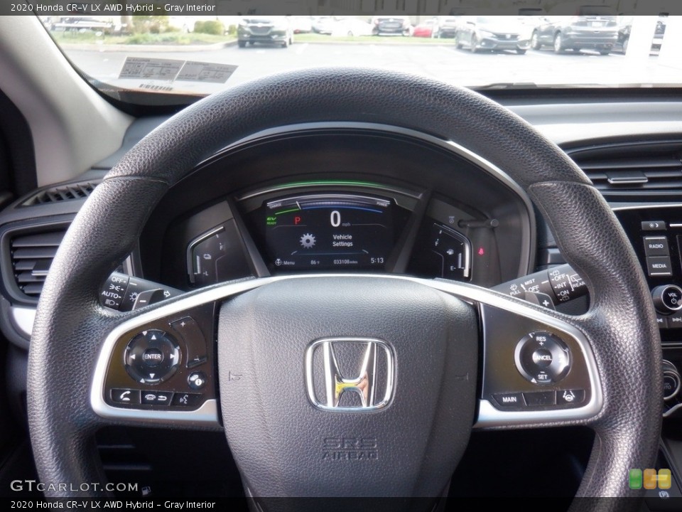 Gray Interior Steering Wheel for the 2020 Honda CR-V LX AWD Hybrid #146416135