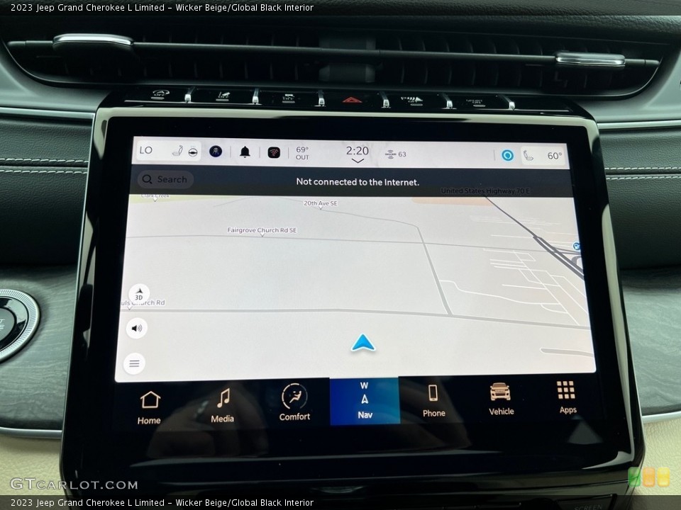 Wicker Beige/Global Black Interior Navigation for the 2023 Jeep Grand Cherokee L Limited #146418160