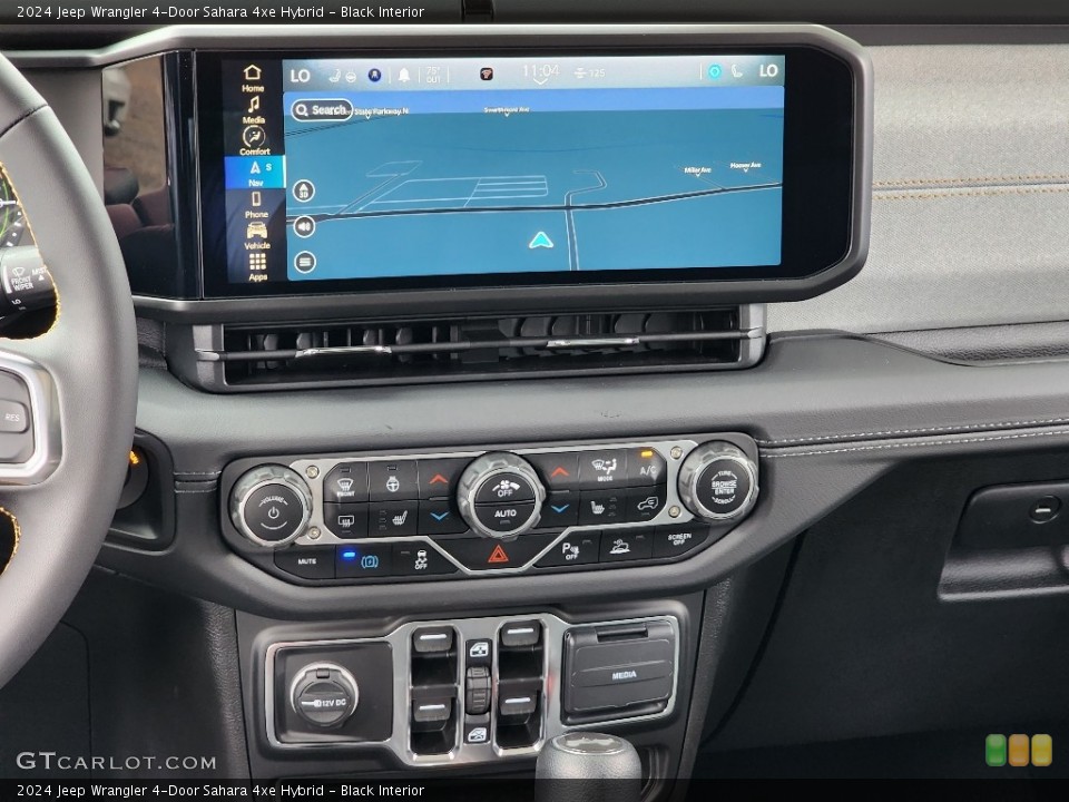 Black Interior Navigation for the 2024 Jeep Wrangler 4-Door Sahara 4xe Hybrid #146419122