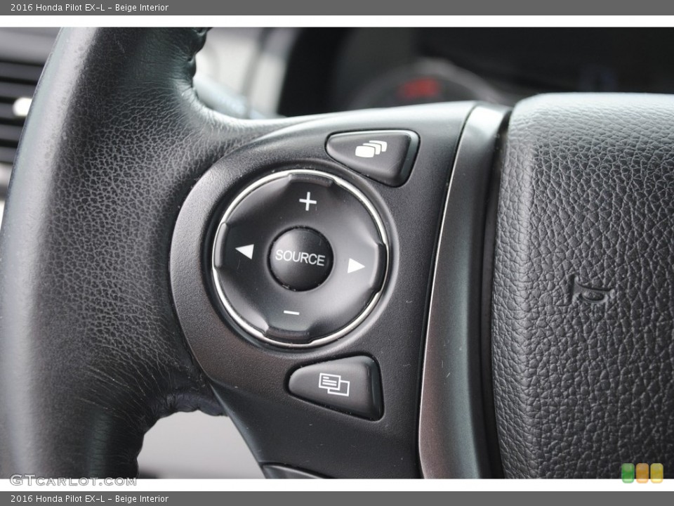 Beige Interior Steering Wheel for the 2016 Honda Pilot EX-L #146419550