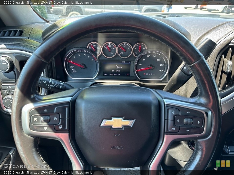 Jet Black Interior Steering Wheel for the 2020 Chevrolet Silverado 1500 LT Crew Cab #146420146
