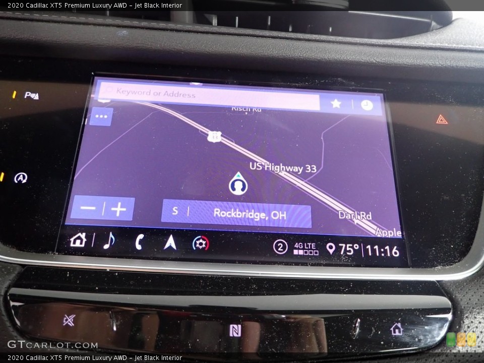 Jet Black Interior Navigation for the 2020 Cadillac XT5 Premium Luxury AWD #146420299