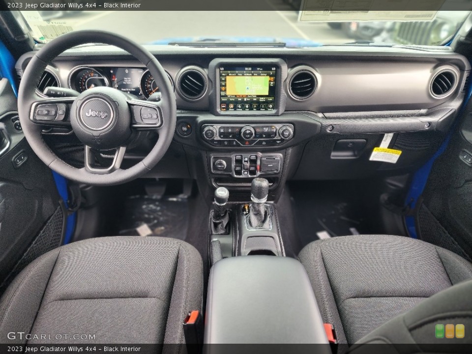 Black Interior Dashboard for the 2023 Jeep Gladiator Willys 4x4 #146420450