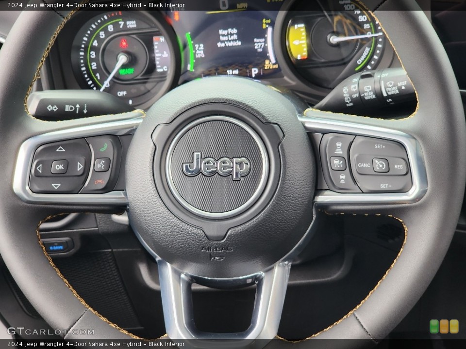 Black Interior Steering Wheel for the 2024 Jeep Wrangler 4-Door Sahara 4xe Hybrid #146420479