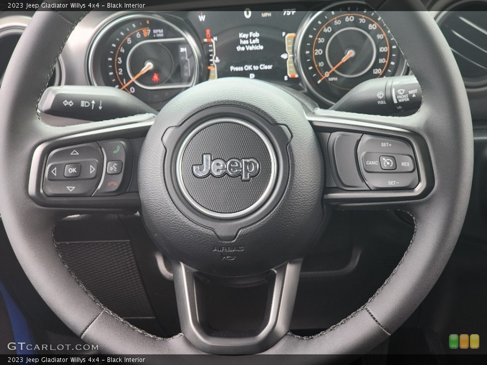 Black Interior Steering Wheel for the 2023 Jeep Gladiator Willys 4x4 #146420508
