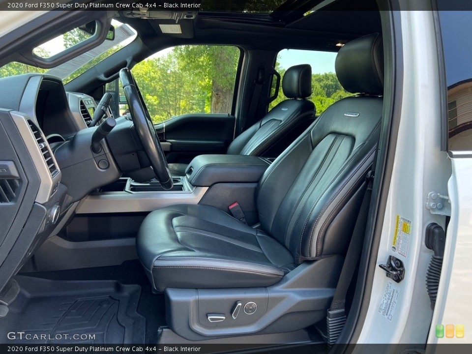 Black Interior Front Seat for the 2020 Ford F350 Super Duty Platinum Crew Cab 4x4 #146422009