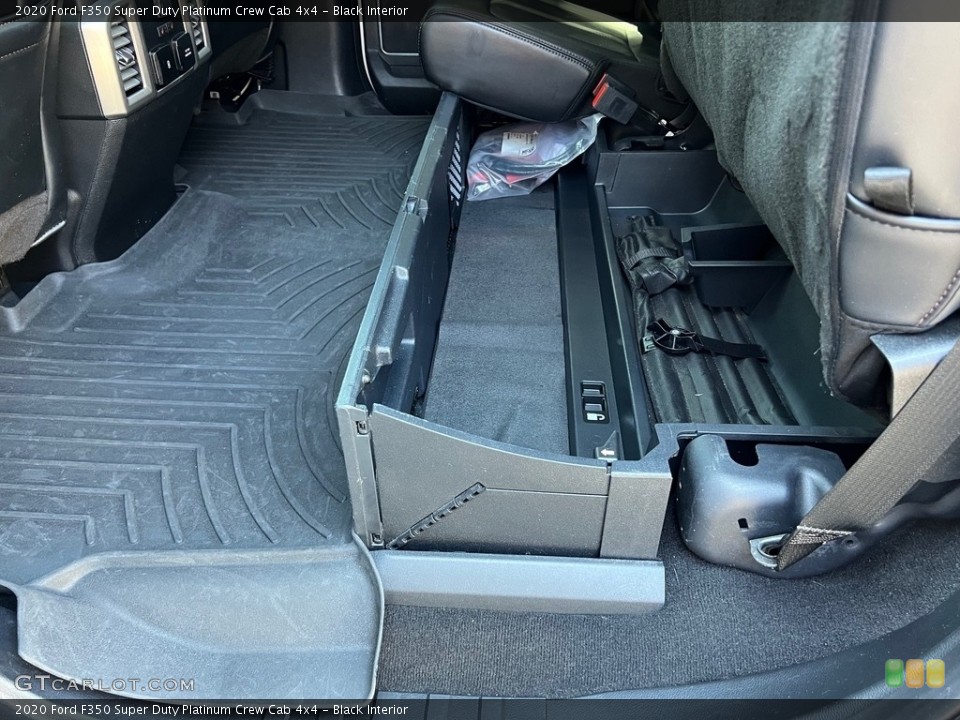 Black Interior Rear Seat for the 2020 Ford F350 Super Duty Platinum Crew Cab 4x4 #146422075