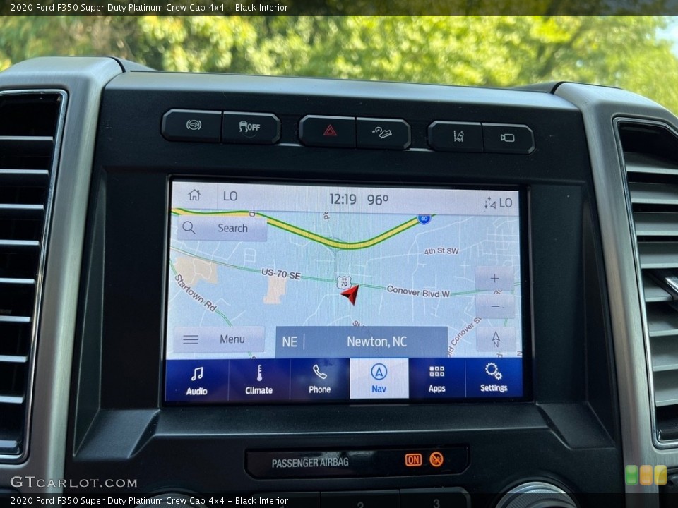 Black Interior Navigation for the 2020 Ford F350 Super Duty Platinum Crew Cab 4x4 #146422192