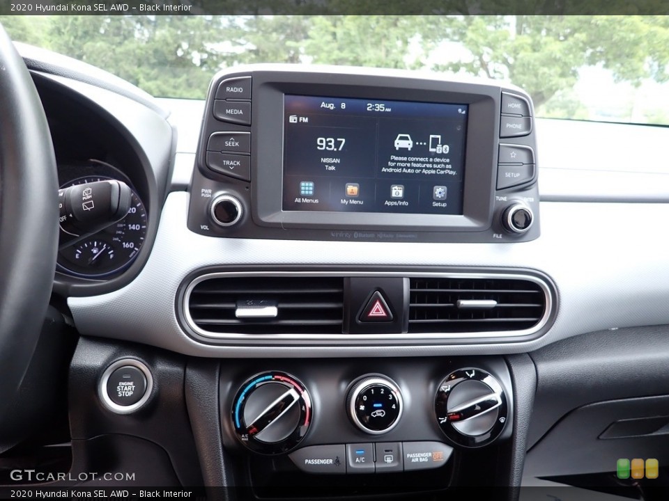 Black Interior Controls for the 2020 Hyundai Kona SEL AWD #146423722