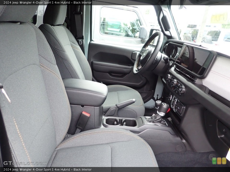 Black Interior Front Seat for the 2024 Jeep Wrangler 4-Door Sport S 4xe Hybrid #146423755