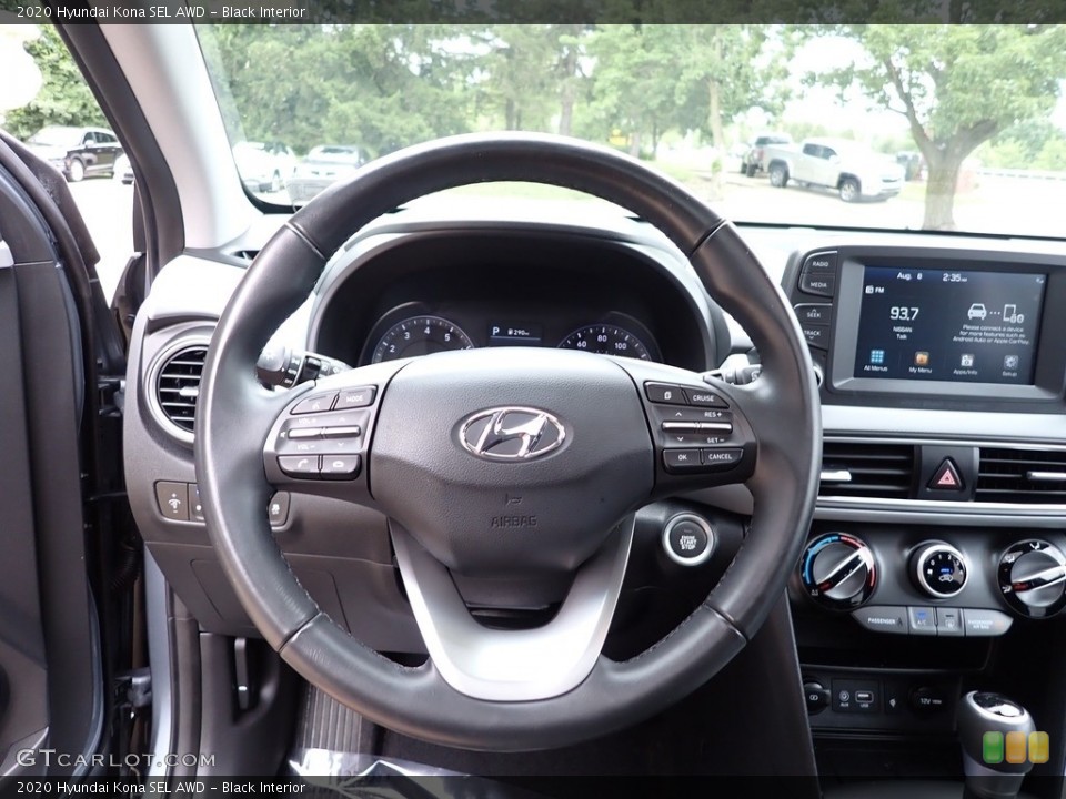Black Interior Steering Wheel for the 2020 Hyundai Kona SEL AWD #146423789