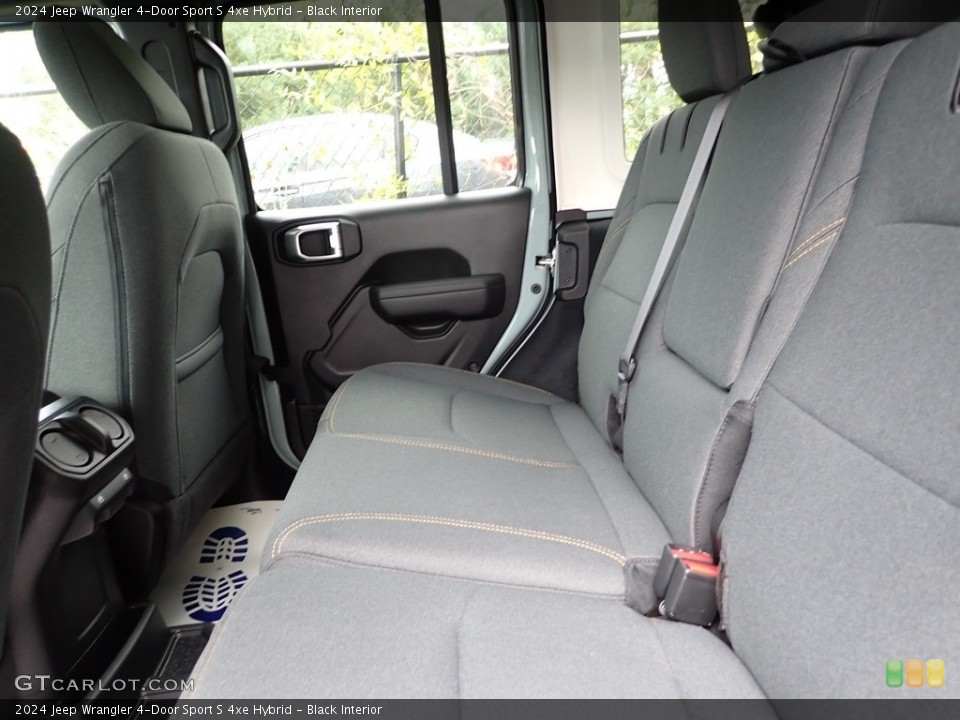 Black Interior Rear Seat for the 2024 Jeep Wrangler 4-Door Sport S 4xe Hybrid #146423799