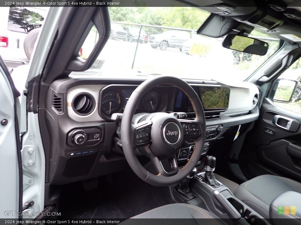Black Interior Dashboard for the 2024 Jeep Wrangler 4-Door Sport S 4xe Hybrid #146423820