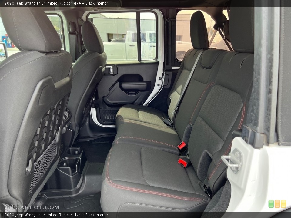 Black Interior Rear Seat for the 2020 Jeep Wrangler Unlimited Rubicon 4x4 #146427110