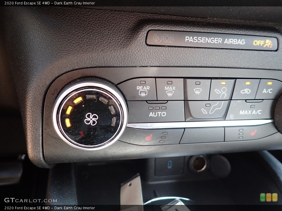 Dark Earth Gray Interior Controls for the 2020 Ford Escape SE 4WD #146427203