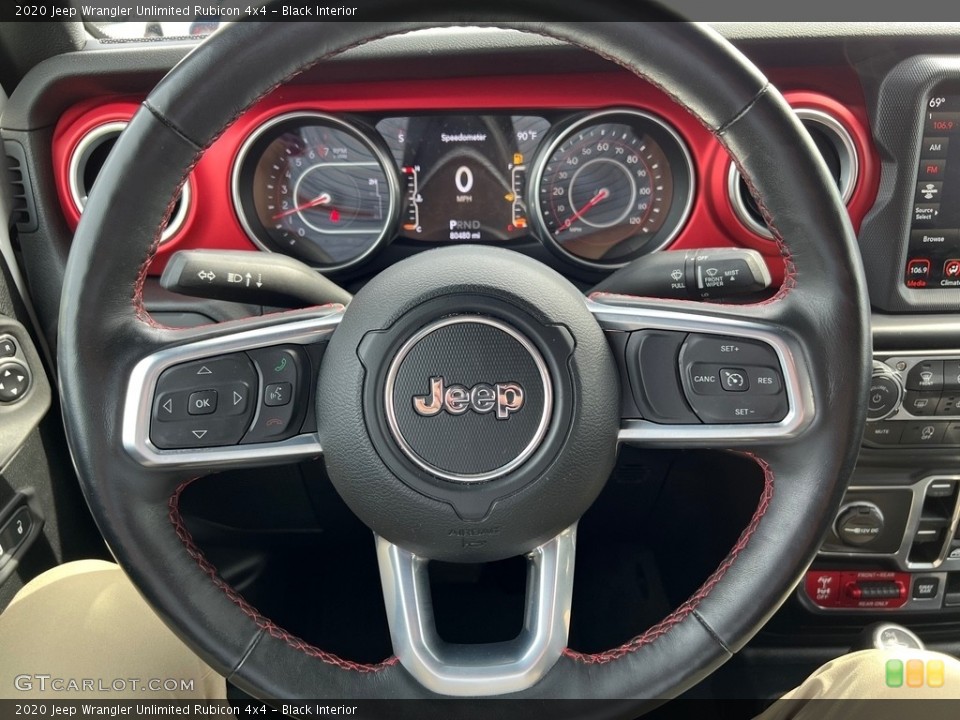 Black Interior Steering Wheel for the 2020 Jeep Wrangler Unlimited Rubicon 4x4 #146427233
