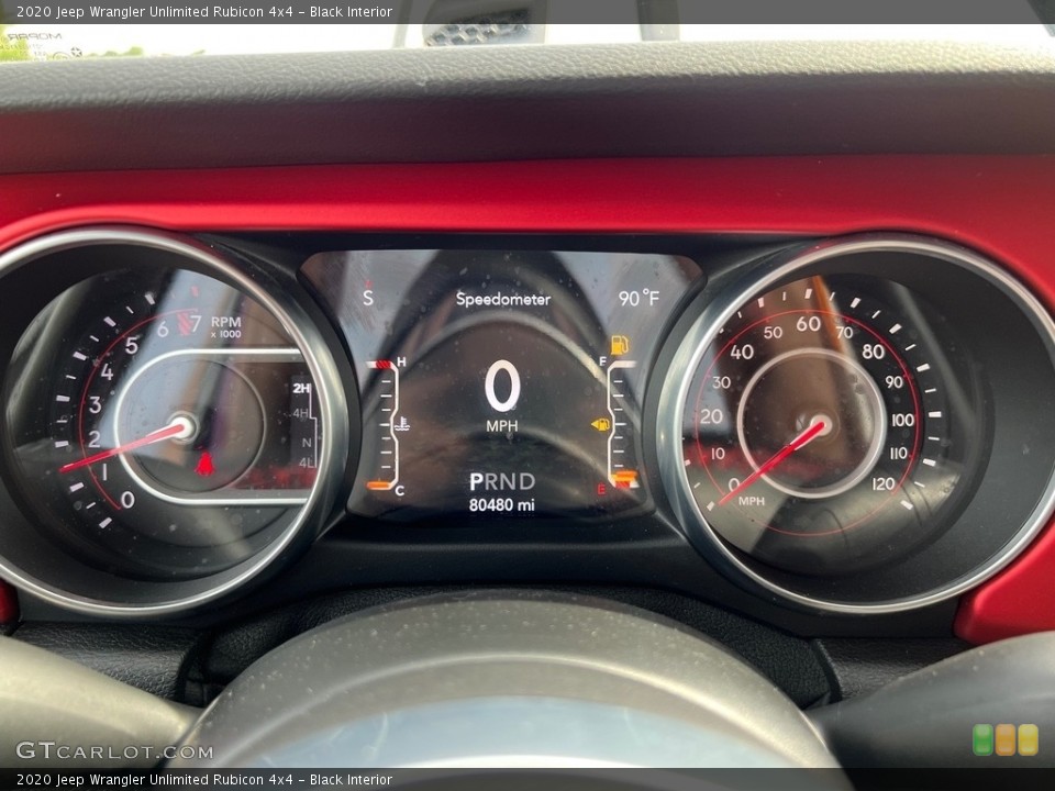 Black Interior Gauges for the 2020 Jeep Wrangler Unlimited Rubicon 4x4 #146427257