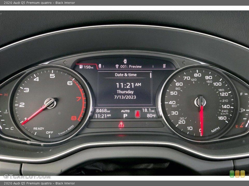 Black Interior Gauges for the 2020 Audi Q5 Premium quattro #146428106