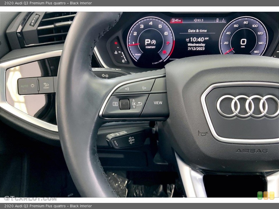 Black Interior Steering Wheel for the 2020 Audi Q3 Premium Plus quattro #146428715