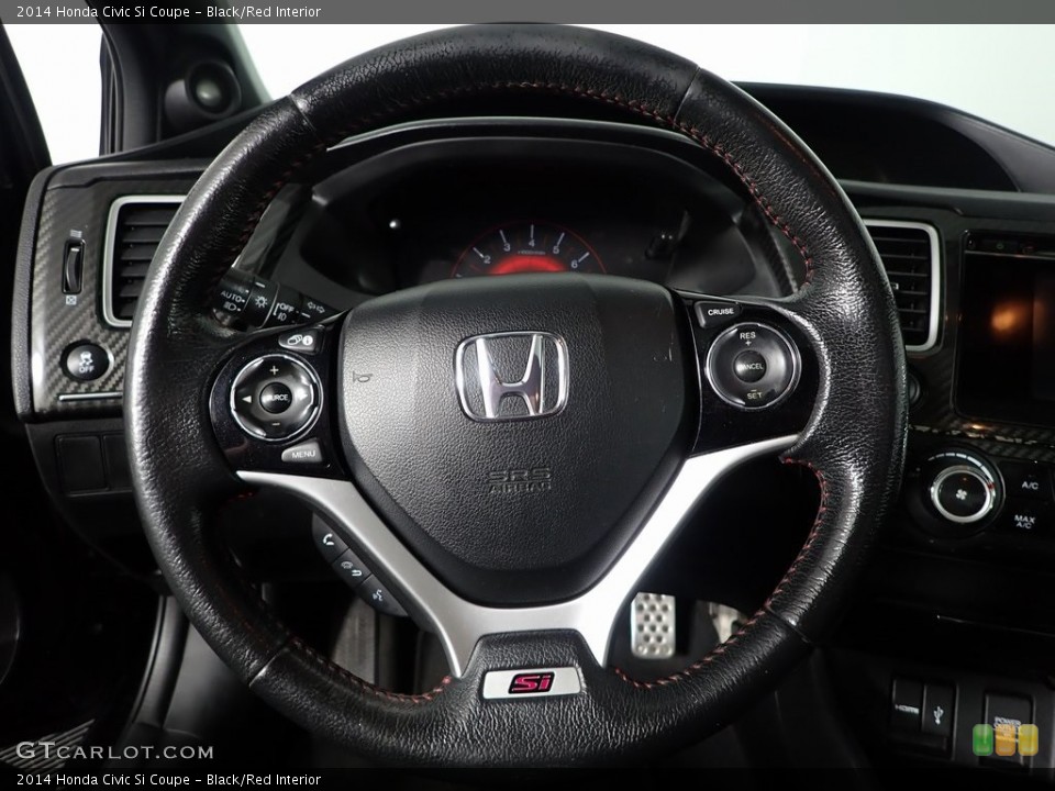Black/Red Interior Steering Wheel for the 2014 Honda Civic Si Coupe #146429201