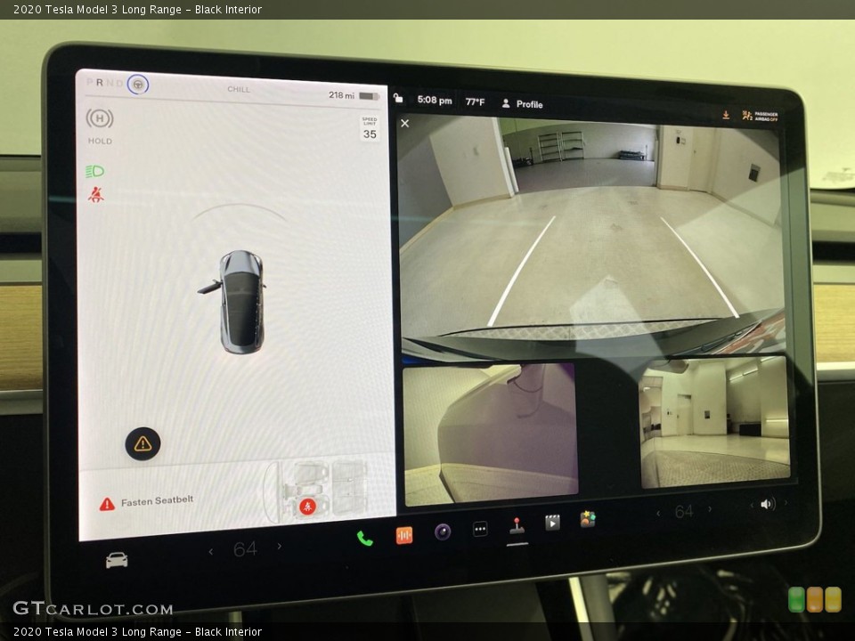 Black Interior Controls for the 2020 Tesla Model 3 Long Range #146429798