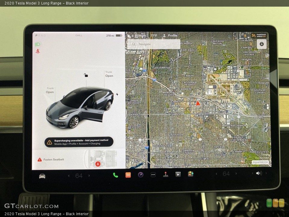Black Interior Navigation for the 2020 Tesla Model 3 Long Range #146429801