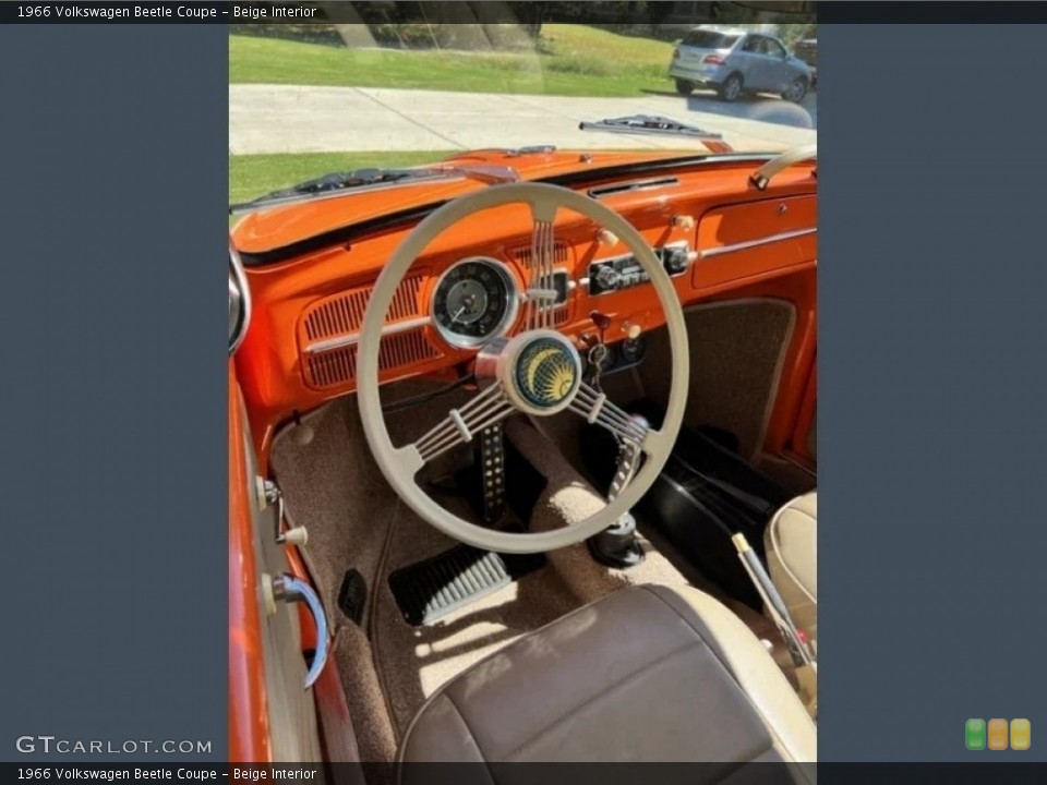 Beige Interior Photo for the 1966 Volkswagen Beetle Coupe #146430076