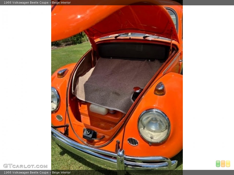 Beige Interior Trunk for the 1966 Volkswagen Beetle Coupe #146430202