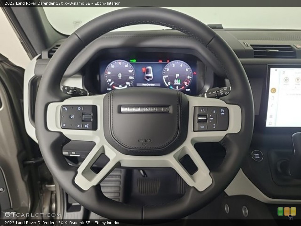 Ebony Interior Steering Wheel for the 2023 Land Rover Defender 130 X-Dynamic SE #146430321