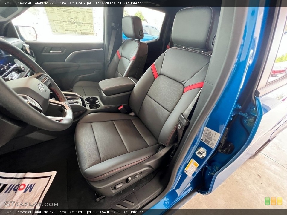 Jet Black/Adrenaline Red Interior Front Seat for the 2023 Chevrolet Colorado Z71 Crew Cab 4x4 #146430353
