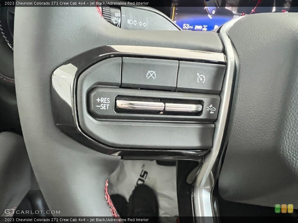 Jet Black/Adrenaline Red Interior Steering Wheel for the 2023 Chevrolet Colorado Z71 Crew Cab 4x4 #146430413