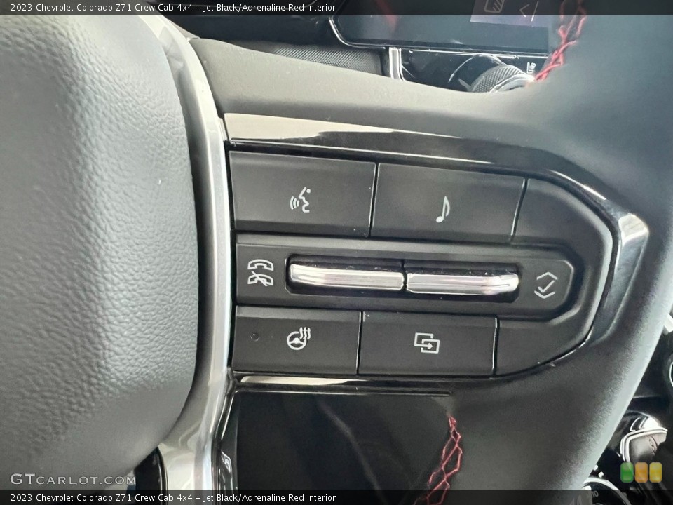 Jet Black/Adrenaline Red Interior Steering Wheel for the 2023 Chevrolet Colorado Z71 Crew Cab 4x4 #146430436