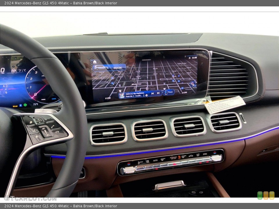 Bahia Brown/Black Interior Controls for the 2024 Mercedes-Benz GLS 450 4Matic #146431018