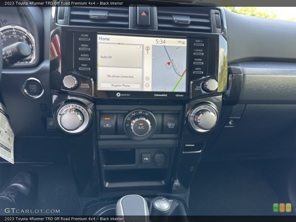 Black Interior Controls for the 2023 Toyota 4Runner TRD Off Road Premium 4x4 #146431394