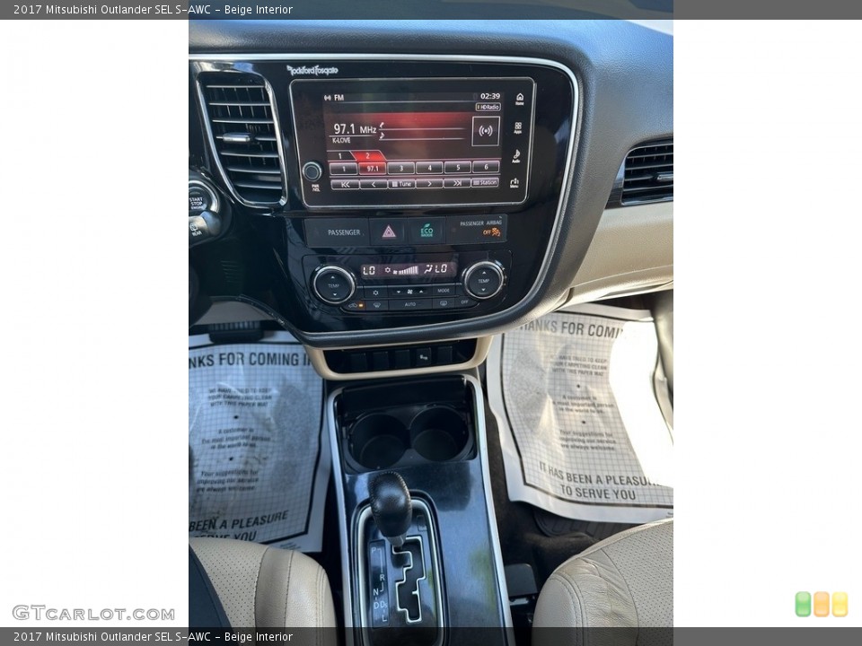 Beige Interior Controls for the 2017 Mitsubishi Outlander SEL S-AWC #146432036