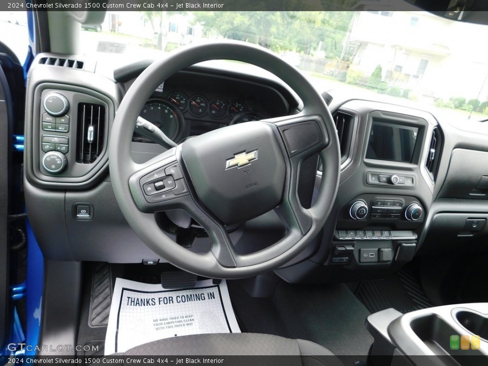 Jet Black Interior Steering Wheel for the 2024 Chevrolet Silverado 1500 Custom Crew Cab 4x4 #146432077