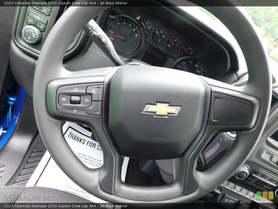 Jet Black Interior Steering Wheel for the 2024 Chevrolet Silverado 1500 Custom Crew Cab 4x4 #146432096