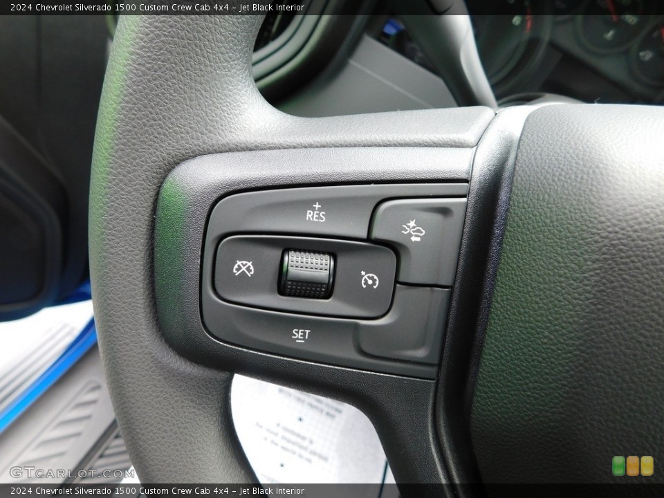 Jet Black Interior Steering Wheel for the 2024 Chevrolet Silverado 1500 Custom Crew Cab 4x4 #146432111
