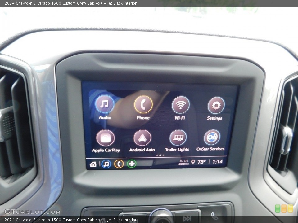 Jet Black Interior Controls for the 2024 Chevrolet Silverado 1500 Custom Crew Cab 4x4 #146432186